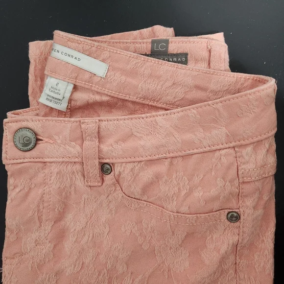 LC Lauren Conrad Pink Textured Pants, size 6 - Picture 9 of 9